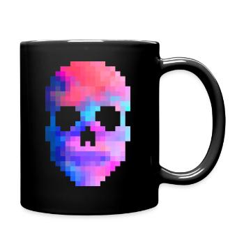 Pixel skull - Full Colour Mug - black - Right