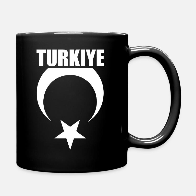 Türkei Flagge Weiss - Tasse einfarbig - Schwarz