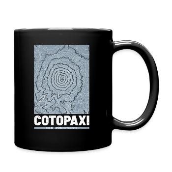 Cotopaxi | Carte Topographie Grunge - Mug uni - noir - Droite