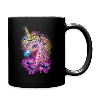 Zauberhaftes Einhorn Sommer Mädchen Geschenk Rosa - Tasse einfarbig - Schwarz - Rechts