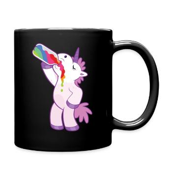 Unicorn Shirt · Rainbow Colors · Gift - Full Colour Mug - black - Right