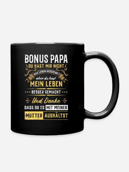 BONUS PAPA - Tasse einfarbig - Schwarz