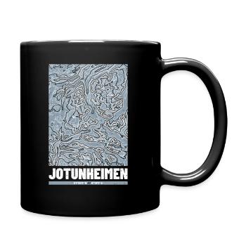 Jotunheimen | Carte Topographie Grunge - Mug uni - noir - Droite