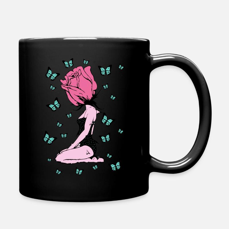 La femme est comme une rose - Mug uni - noir