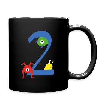 Monster 2years birthday - Full Colour Mug - black - Right