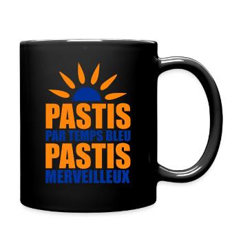 pastis par temps bleu pastis merveilleux - Tasse einfarbig - Schwarz - Rechts