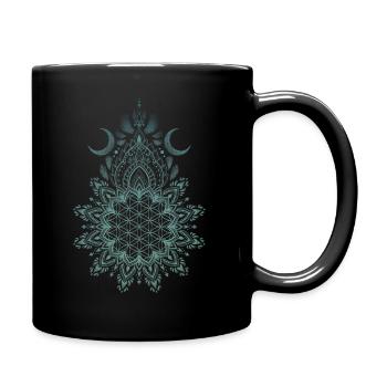 MOON MANDALA - Full Colour Mug - black - Right