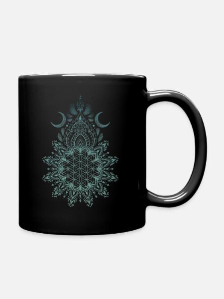 MOON MANDALA - Mug uni - noir