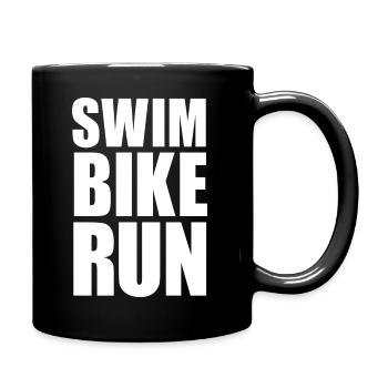 SWIM BIKE RUN - Mug uni - noir - Droite