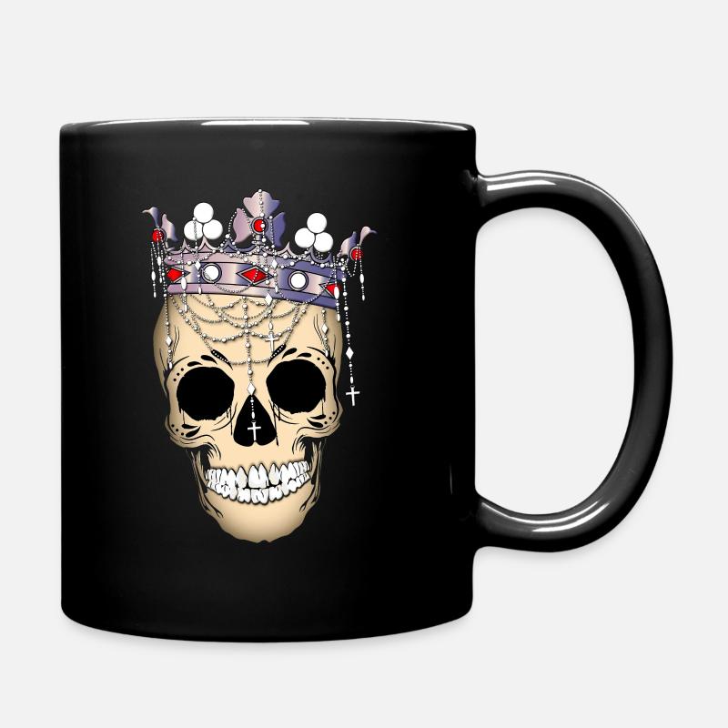 Crâne avec couronne - Mug uni - noir