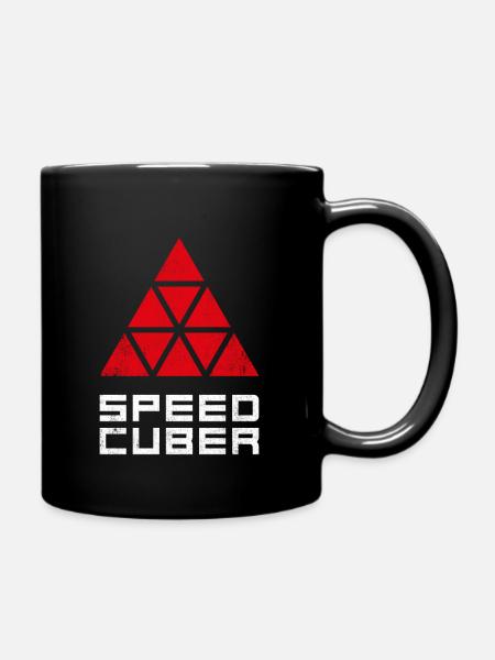 SPEEDCUBER pyraminx. Cubing-Cube-Cuber-Speedcubing - Mug uni - noir