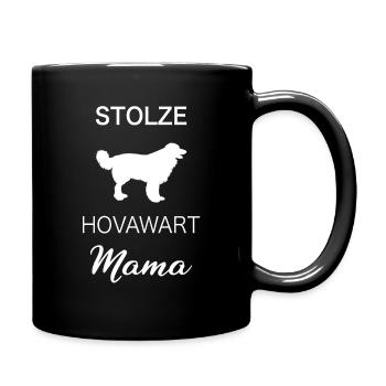 Hovawart Hunderasse Hovawart Mama Hovawart Welpe - Tasse einfarbig - Schwarz - Rechts