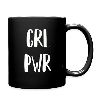 grl pwr - Full Colour Mug - black - Right