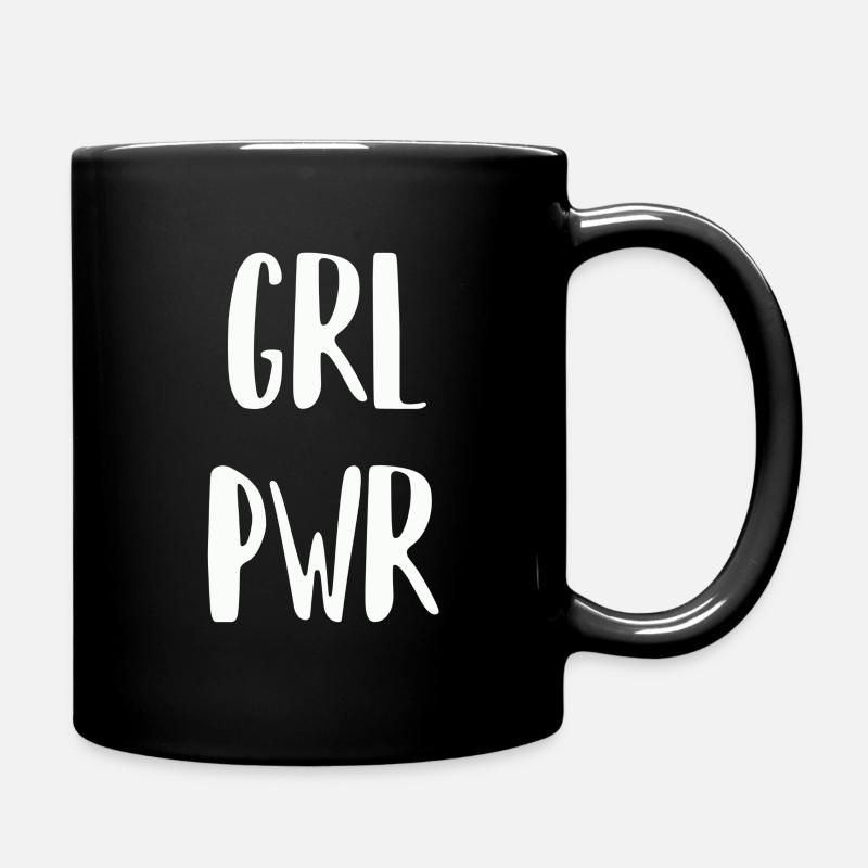grl pwr - Full Colour Mug - black