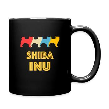 Shiba Inu Dog Shiba Inu Owner Shiba Inu Retro - Full Colour Mug - black - Right