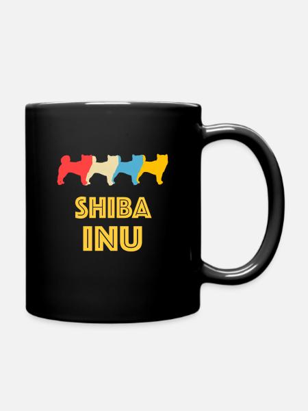 Shiba Inu Dog Shiba Inu Owner Shiba Inu Retro - Full Colour Mug - black