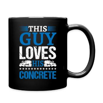 Loves His Concrete Bétonnier Cadeau - Mug uni - noir - Droite