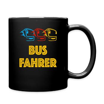 Busfahrer Bus Berufskraftfahrer Schulbus Reisebus - Tasse einfarbig - Schwarz - Rechts