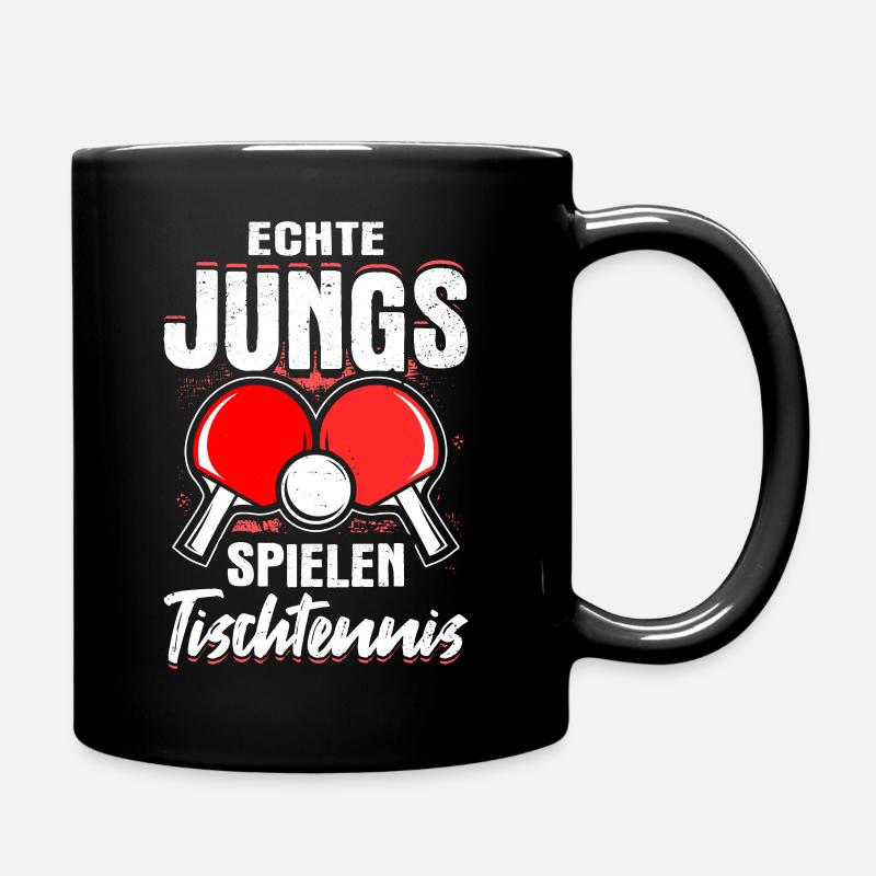 Echte Jungs Spielen Tischtennis Kinder Geschenk - Tasse einfarbig - Schwarz