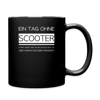 Scooter Stunt Scooter Tretroller Roller E-Scooter - Tasse einfarbig - Schwarz - Rechts