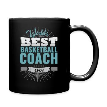 Worlds best basket coach - Mug uni - noir - Droite