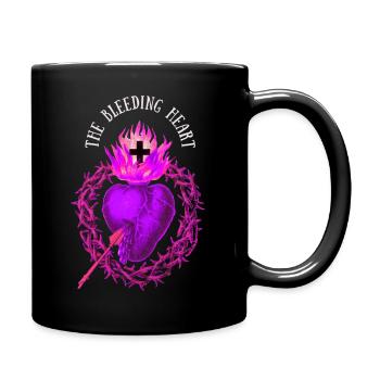 Jesus Christus Bleeding-Heart Blutendes Herz - Tasse einfarbig - Schwarz - Rechts