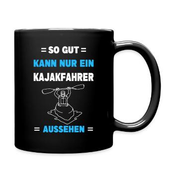 Kajak Wassersport Paddeln Kajakfahren Kajakfahrer - Tasse einfarbig - Schwarz - Rechts
