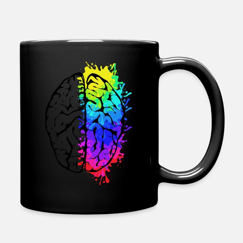 Brain Creative Nerd - Full Colour Mug - black