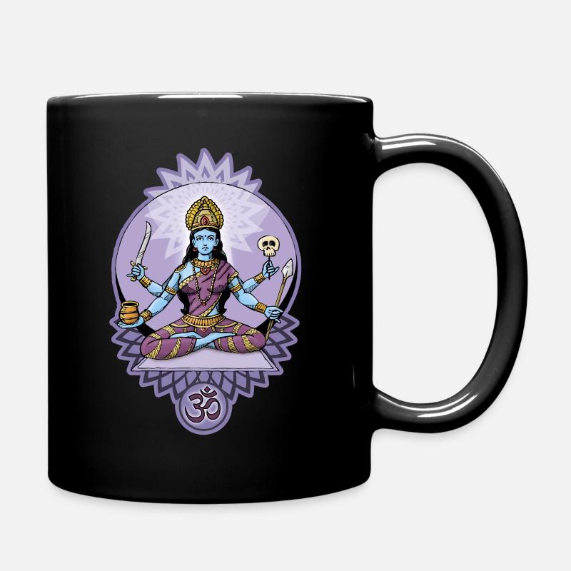 Kali, die Weltenmutter des Hinduismus - Tasse einfarbig - Schwarz