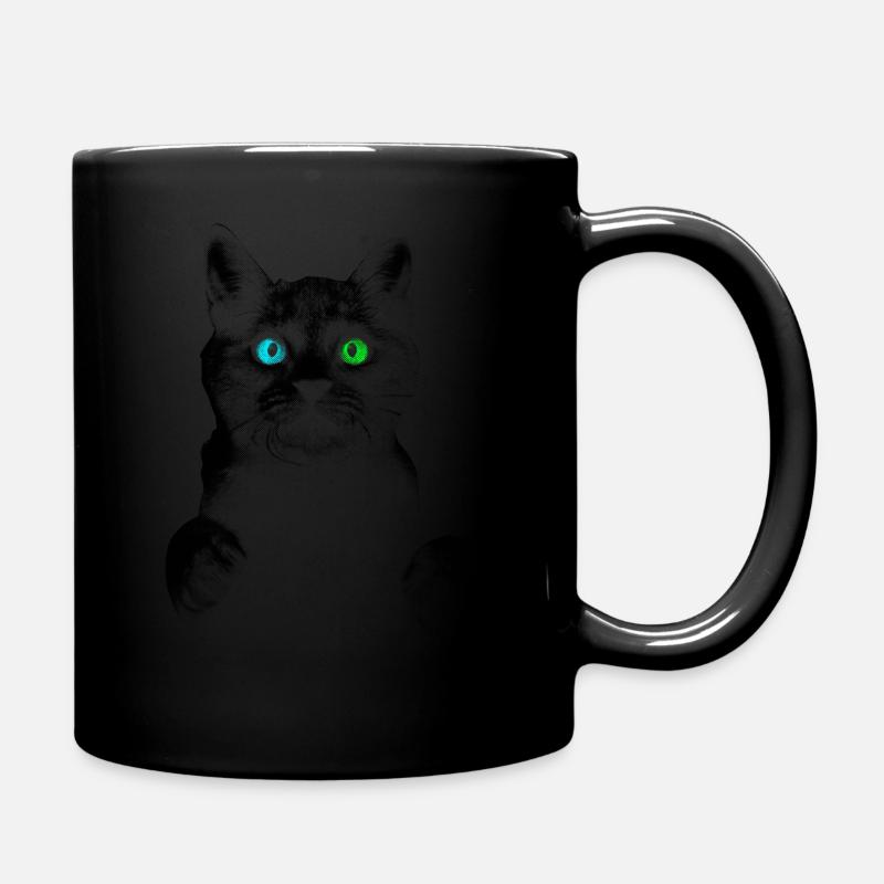 Cat - Full Colour Mug - black