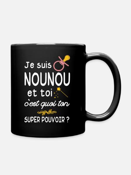 je suis nounou / humour nourrice - Mug uni - noir