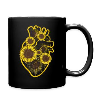 Pastell Goth Kardiologe Menschliches Herz Anatomis - Tasse einfarbig - Schwarz - Rechts