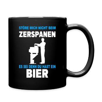 Zerspanungsmechaniker Dreher Fräser Mechaniker - Tasse einfarbig - Schwarz - Rechts