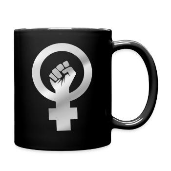 Feminist - Girl Power - Full Colour Mug - black - Right