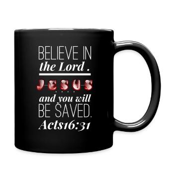 Jesus Christus Jesus Jesus Jesus Jesus - Tasse einfarbig - Schwarz - Rechts