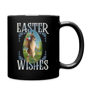 Lapin de Pâques, lapin rétro-vintage - Mug uni - noir - Droite