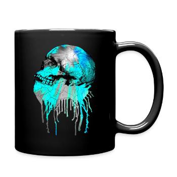 Skull Skull Grunge Style, Grunge Skull - Mug uni - noir - Droite