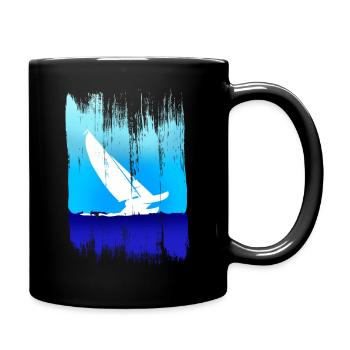 Catsailing Brush Strokes Look - Tasse einfarbig - Schwarz - Rechts