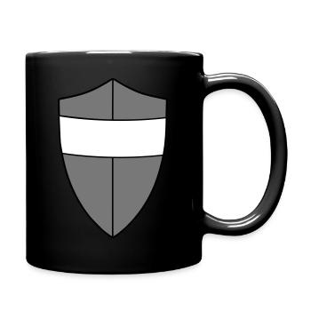 Schild - Tasse einfarbig - Schwarz - Rechts