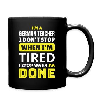 I'm A German Teacher - Ich bin Deutscher Lehrer - Tasse einfarbig - Schwarz - Rechts