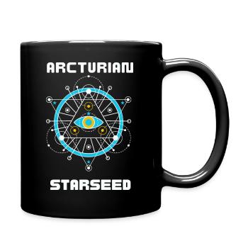 Arcturian Starseed Ufo Geschenkidee - Tasse einfarbig - Schwarz - Rechts