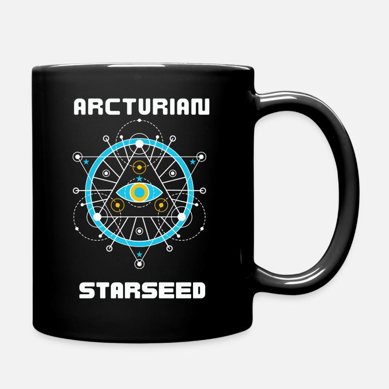 Arcturian Starseed Ufo Gift Idea - Full Colour Mug - black