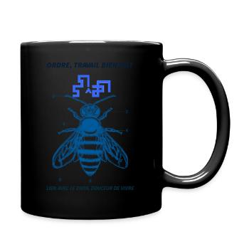 Abeille, symbole d'ordre, travail bien fait... - Mug uni - noir - Droite