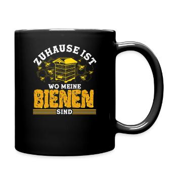 Zuhause Ist Wo Meine Bienen Sind Imker - Tasse einfarbig - Schwarz - Rechts