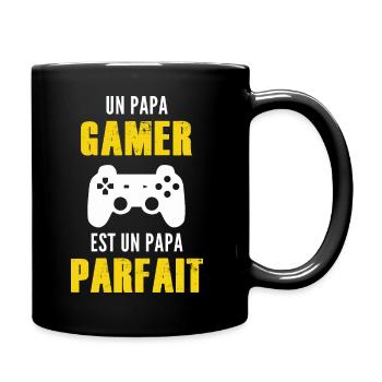 Un papa gamer est un papa parfait - Mug uni - noir - Droite