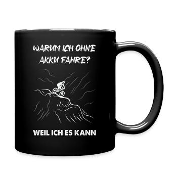 BMX Shirt Fahrrad Fahren Downhill Vintage Retro - Tasse einfarbig - Schwarz - Rechts