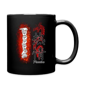 PASSION - with sign language - BACKPRINT - Full Colour Mug - black - Right