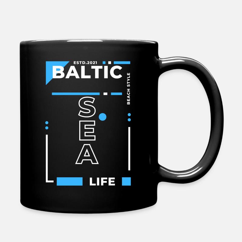 Baltic Sea Design - Full Colour Mug - black