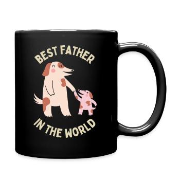 Number One Father Dad Dog Puppy June July Mother - Full Colour Mug - black - Right