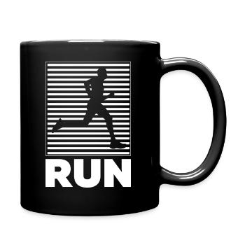 Running Jogging Triathlon Swim Bike Run - Mug uni - noir - Droite